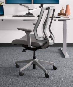 VARI Ergonomic Nylon High-Back Task Chair, Gray 2