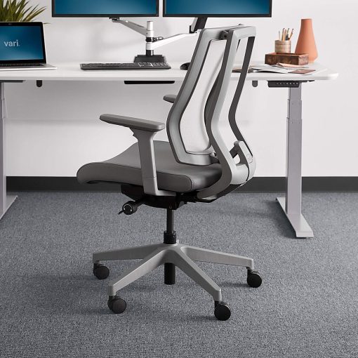 VARI Ergonomic Nylon High-Back Task Chair, Gray - Image 2