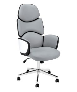 Monarch Specialties Arie Ergonomic Faux Leather High-Back Office Chair, White