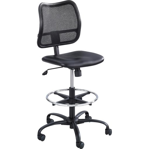 Safco® Vue Mesh/Vinyl Chair, Black - Image 2