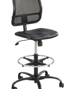 Safco® Vue Mesh/Vinyl Chair, Black