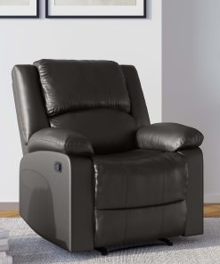 Relax A Lounger Price Faux Leather Manual Recliner, Java 2