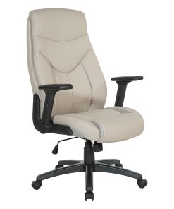 Office Star™ Ergonomic Leather High-Back Executive Office Chair, Taupe 2