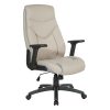 Office Star™ Ergonomic Leather High-Back Executive Office Chair, Taupe