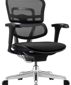 WorkPro® 12000 V2 Series Ergonomic Mesh/Fabric High-Back Office Chair, Black/Black, BIFMA Compliant, ERGOFIT2