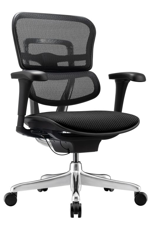 WorkPro® 12000 V2 Series Ergonomic Mesh/Fabric High-Back Office Chair, Black/Black, BIFMA Compliant, ERGOFIT2