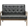 Baxton Studio Levin Loveseat, Brown
