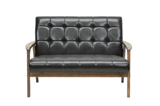 Baxton Studio Levin Loveseat, Brown