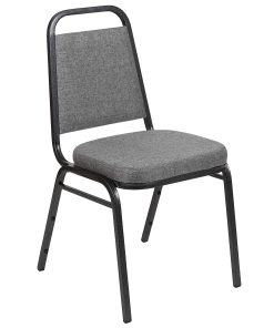 Flash Furniture HERCULES Series Trapezoidal-Back Stacking Banquet Chair With 2-1/2″ Thick Seat, Gray/Silver 2