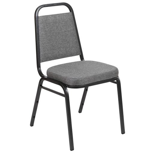 Flash Furniture HERCULES Series Trapezoidal-Back Stacking Banquet Chair With 2-1/2" Thick Seat, Gray/Silver - Image 2