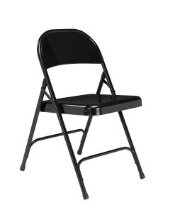 National Public Seating Series 50 Steel Folding Chairs, Black, Set Of 4 Chairs 2