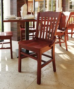 Flash Furniture HERCULES Series Finished School House Back Wooden Restaurant Chair, Mahogany 2