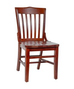 Flash Furniture HERCULES Series Finished School House Back Wooden Restaurant Chair, Mahogany