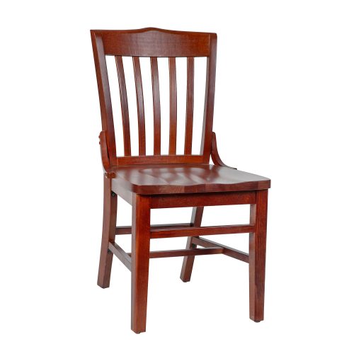 Flash Furniture HERCULES Series Finished School House Back Wooden Restaurant Chair, Mahogany