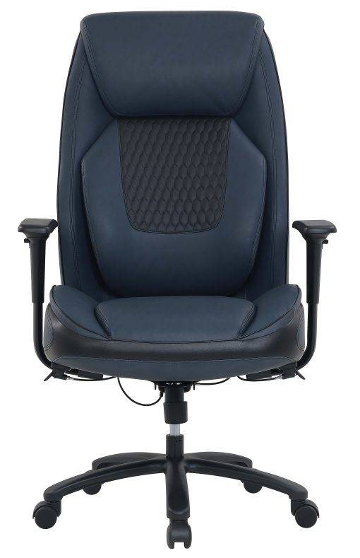 Shaquille O'Neal™ Nereus XXL Ergonomic Bonded Leather High-Back Executive Chair, Blue - Image 2