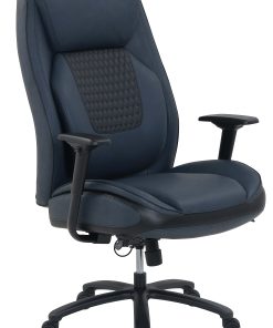 Shaquille O'Neal™ Nereus XXL Ergonomic Bonded Leather High-Back Executive Chair, Blue