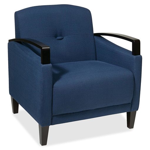 Ave Six Main Street Woven Arm Chair, Indigo/Espresso - Image 2
