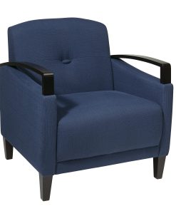 Ave Six Main Street Woven Arm Chair, Indigo/Espresso