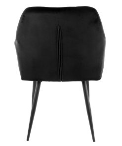 Elama Velvet Tufted Chairs, Black, Set Of 2 Chairs 2