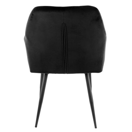 Elama Velvet Tufted Chairs, Black, Set Of 2 Chairs - Image 2