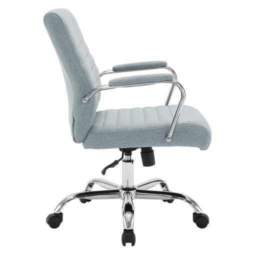 Office Star Ergonomic Fabric Mid-Back Office Task Chair, Blue - Image 2