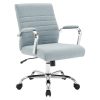 Flash Furniture Hercules Big & Tall LeatherSoft™ Faux Leather Low-Back Side Chair With Sled Base, Black 4