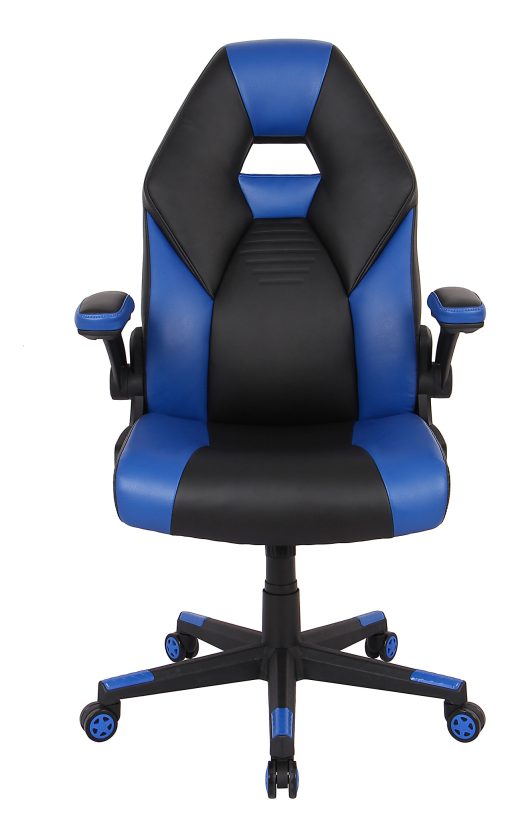 RS Gaming™ RGX Faux Leather High-Back Gaming Office Chair, Black/Blue, BIFMA Compliant - Image 2