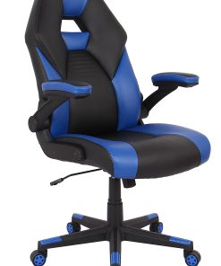 RS Gaming™ RGX Faux Leather High-Back Gaming Office Chair, Black/Blue, BIFMA Compliant