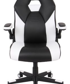 RS Gaming™ RGX Faux Leather High-Back Gaming Office Chair, Black/White, BIFMA Compliant 2