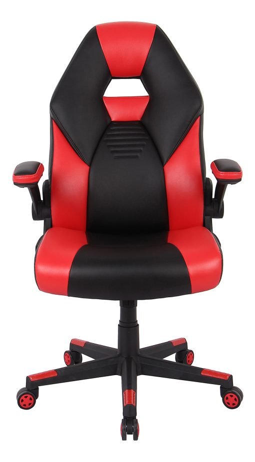 RS Gaming™ RGX Faux Leather High-Back Gaming Office Chair, Black/Red, BIFMA Compliant - Image 2