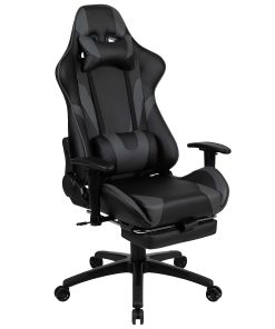 Flash Furniture X30 LeatherSoft Gaming Racing Chair, Gray/Black 2