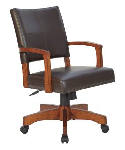Office Star™ Deluxe Ergonomic Wood Mid-Back Bankers Chair, Espresso 2