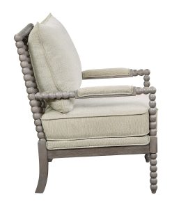 Office Star Abbott Chair, Linen/Brushed Gray 2