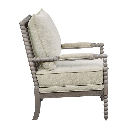 Office Star Abbott Chair, Linen/Brushed Gray - Image 2