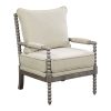 Glamour Home Belgin Corduroy Velvet Fabric Bench With Ottomans, 17-5/16”H x 40-1/2”W x 16-15/16”D, Beige 3