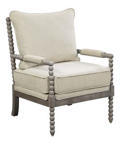 Office Star Abbott Chair, Linen/Brushed Gray