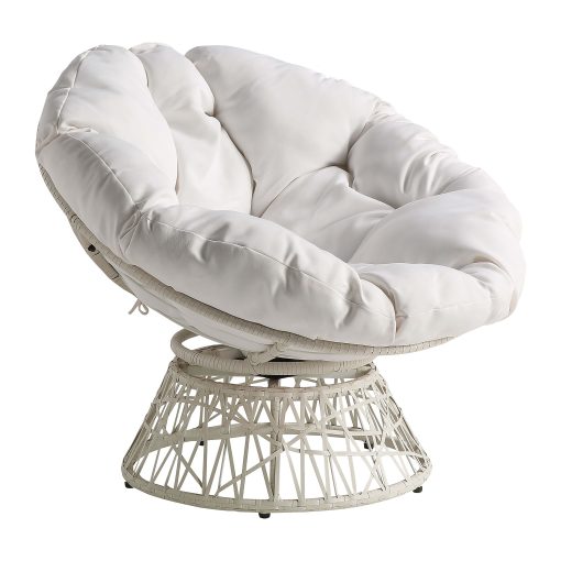 Office Star Wicker Papasan Chair, White - Image 2