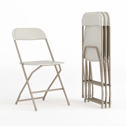 Flash Furniture Hercules Series Folding Chairs, Beige, Pack Of 4 Chairs - Image 2