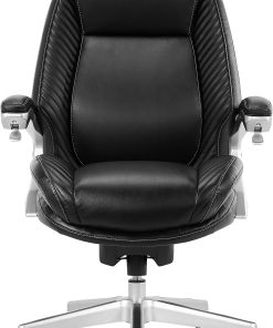Serta® iComfort i6000 Ergonomic Bonded Leather High-Back Executive Office Chair, Black/Silver 2