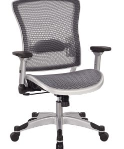 Office Star™ Space Seating 317 Series Ergonomic Mesh High-Back Executive Chair, Platinum