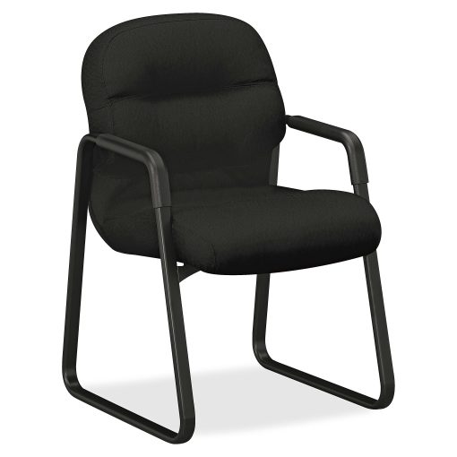 HON® Pillow Soft Guest Chair With Fixed Arms, Black