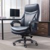 Realspace® Cressfield Bonded Leather High-Back Executive Office Chair, Brown/Silver, BIFMA Compliant 4