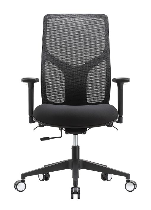 WorkPro® 4000 Series Multifunction Ergonomic Mesh/Fabric High-Back Executive Office Chair, Black/Black, BIFMA Compliant - Image 2