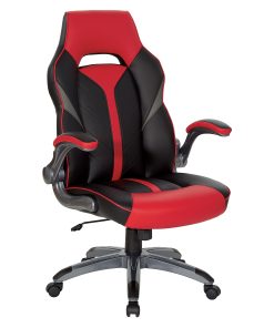 Office Star™ Orion Ergonomic Faux Leather Computer Gaming Chair, Black/Red