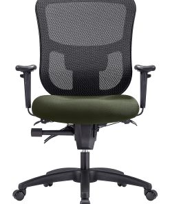 WorkPro® 9500XL Series Big & Tall Ergonomic Mesh/Premium Fabric Mid-Back Chair, Black/Olive, BIFMA Compliant 2
