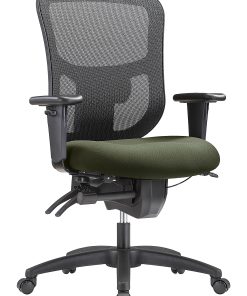 WorkPro® 9500XL Series Big & Tall Ergonomic Mesh/Premium Fabric Mid-Back Chair, Black/Olive, BIFMA Compliant