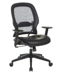 Office Star™ Space 57 Series Dark Air Grid Back Ergonomic Mesh High-Back Managers Office Chair, Black