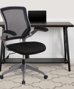 Flash Furniture Ergonomic Mesh Mid-Back Task Chair, Black