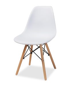 Baxton Studio Jaspen Dining Chairs, White/Oak Brown, Set Of 4 Chairs 2