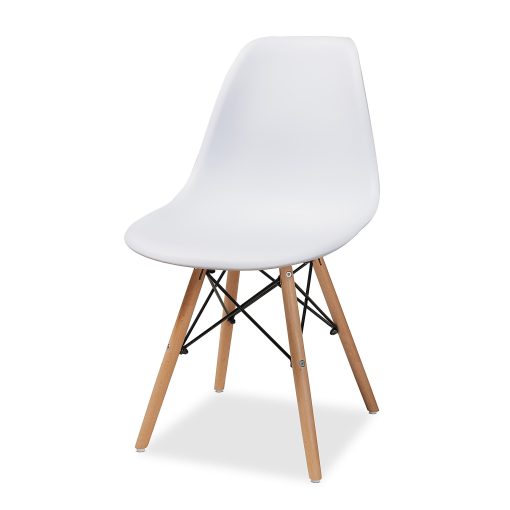 Baxton Studio Jaspen Dining Chairs, White/Oak Brown, Set Of 4 Chairs - Image 2